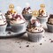 Gold 27 Pack Cupcake Topper with Mini Balls, Happy Birthday Acrylic Toppers Insert Pick DIY for Cake Decorations Anniversary Wedding Baby Shower Party (Gold/White)
